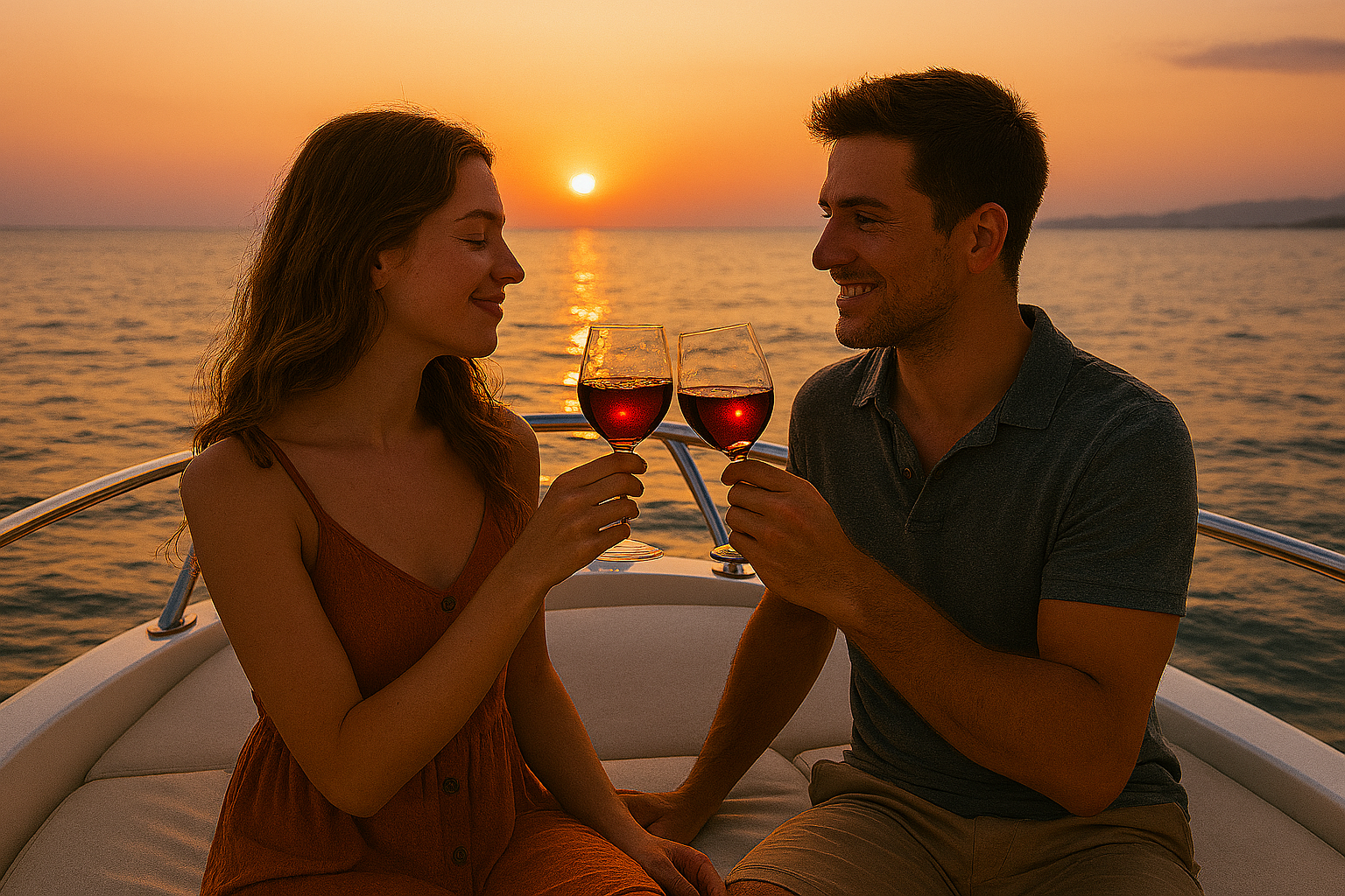 Coucher de soleil en amoureux